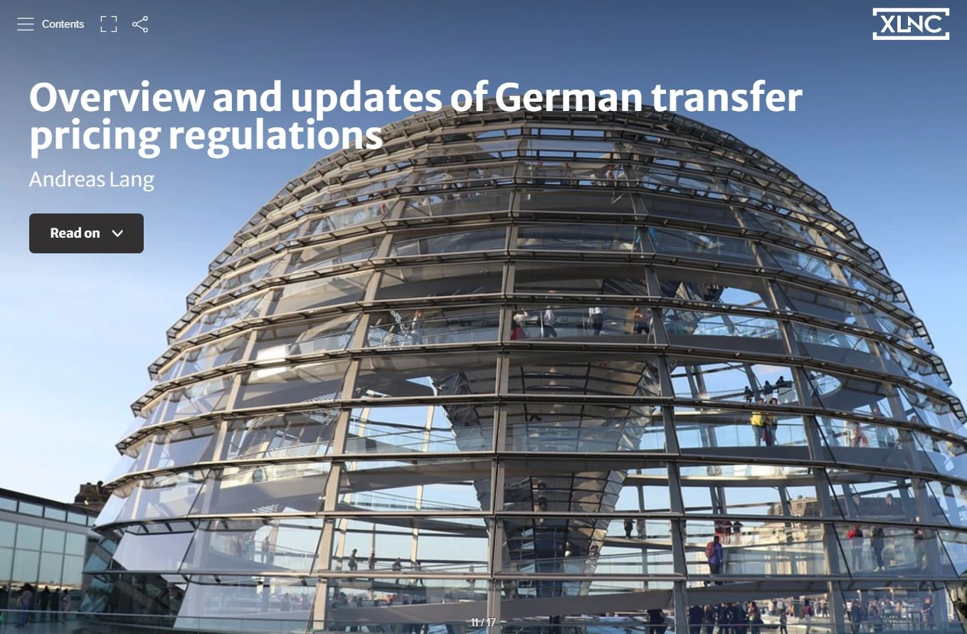 Overview and updates of German transfer pricing regulations