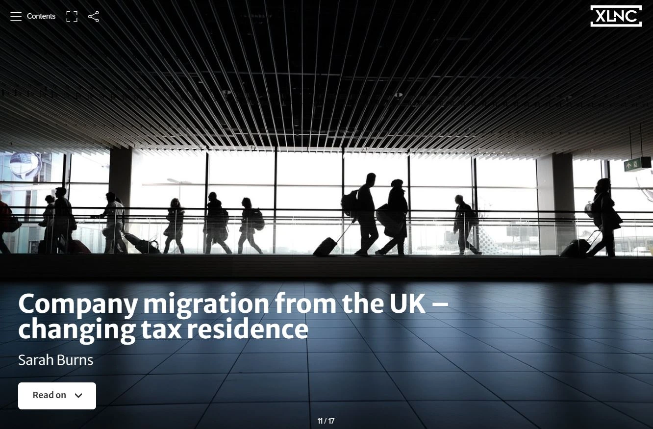 Company migration from the UK – changing tax residence