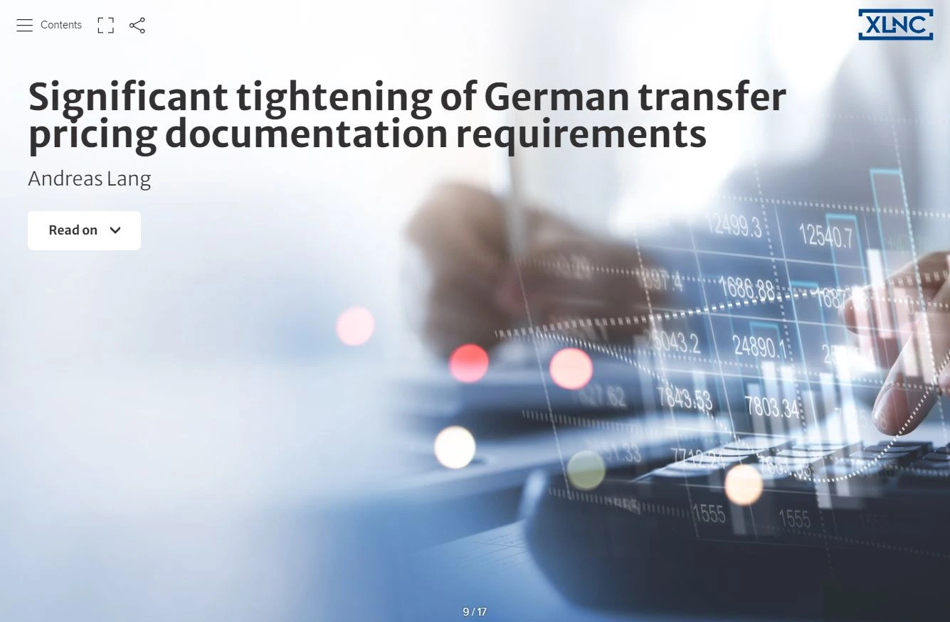 Significant tightening of German transfer pricing documentation requirements