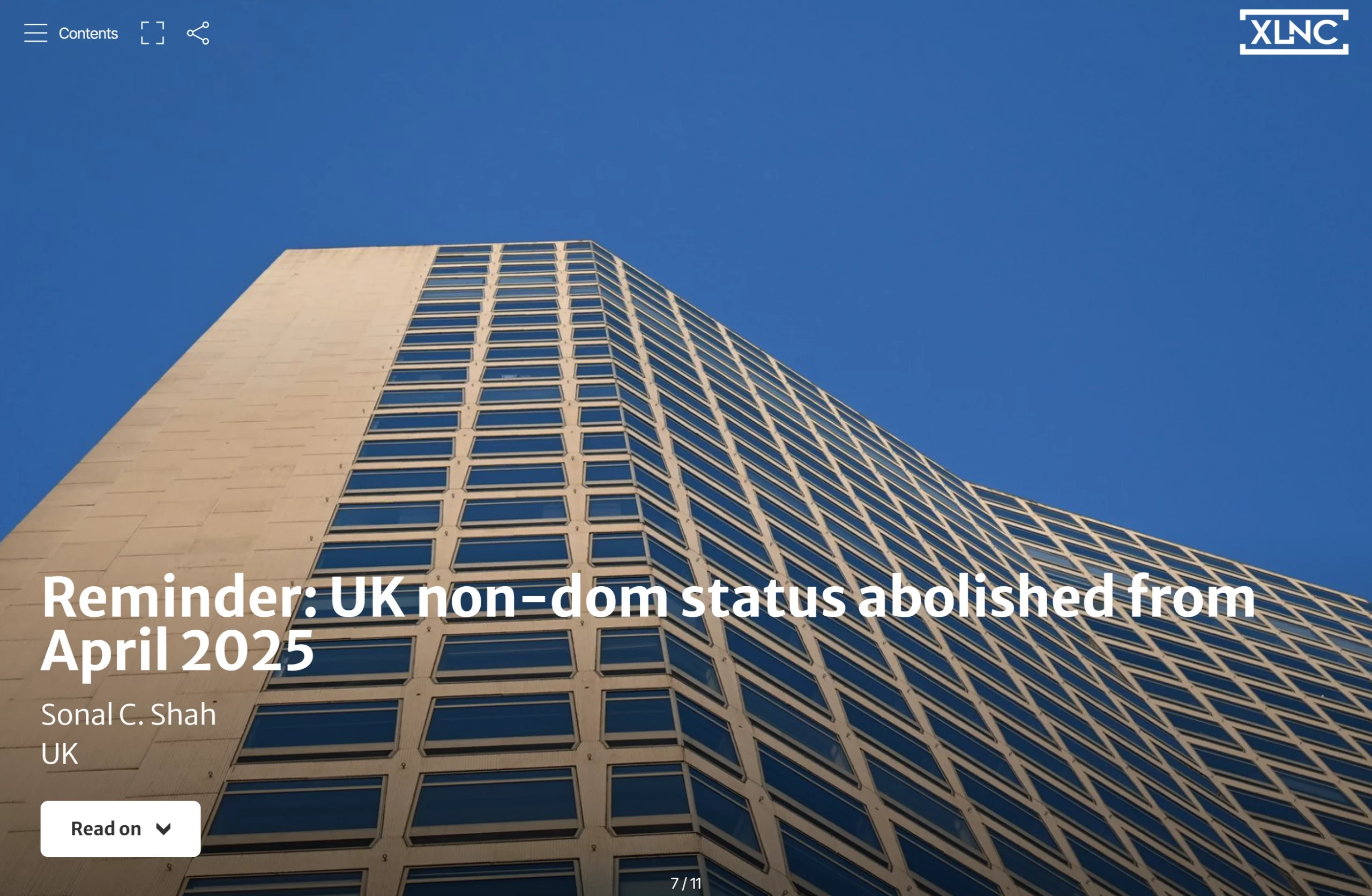 Reminder: UK non-dom status abolished from April 2025