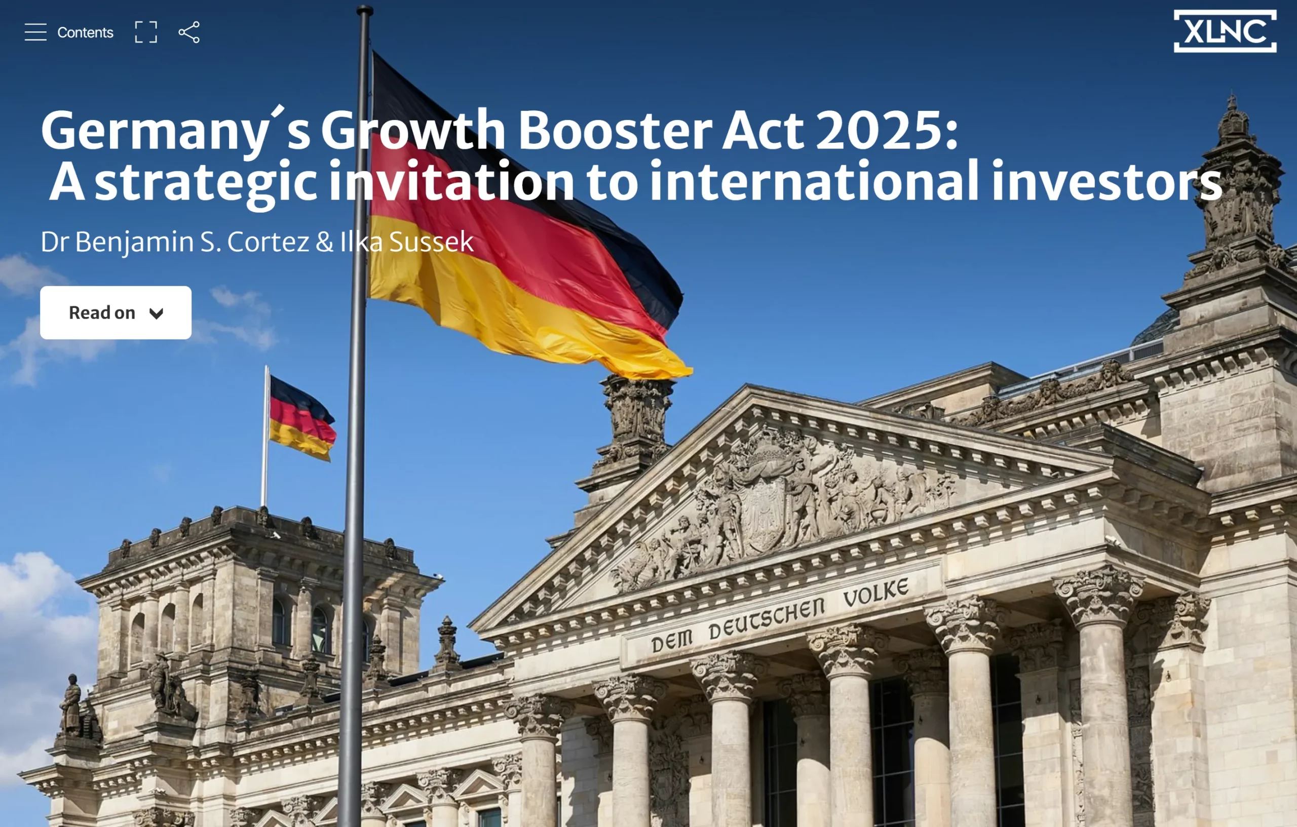 Germany´s Growth Booster Act 2025: A strategic invitation to international investors