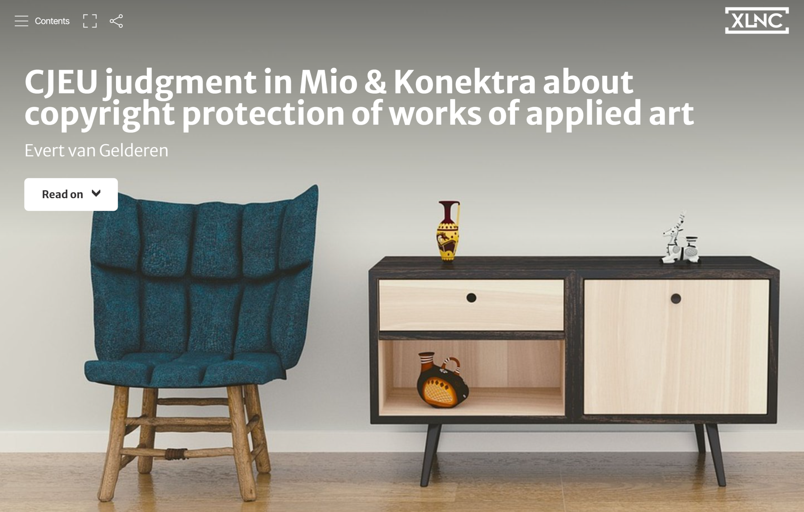 CJEU judgment in Mio & Konektra about copyright protection of works of applied art